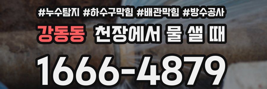 강동동 천장에서 물 샐 때