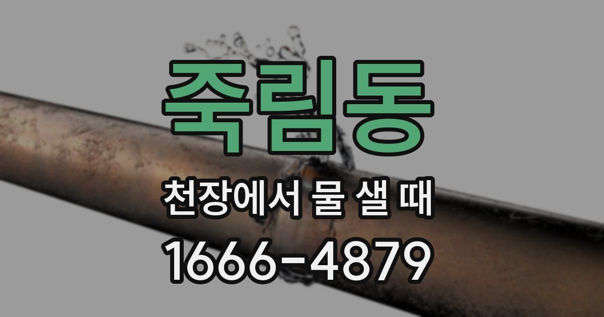 죽림동 천장에서 물 샐 때