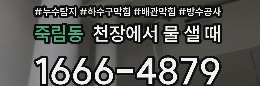 죽림동 천장에서 물 샐 때