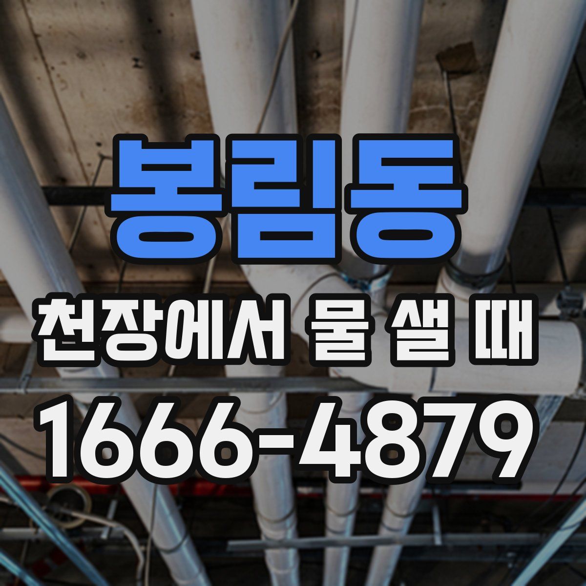 봉림동 천장에서 물 샐 때