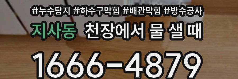 지사동 천장에서 물 샐 때