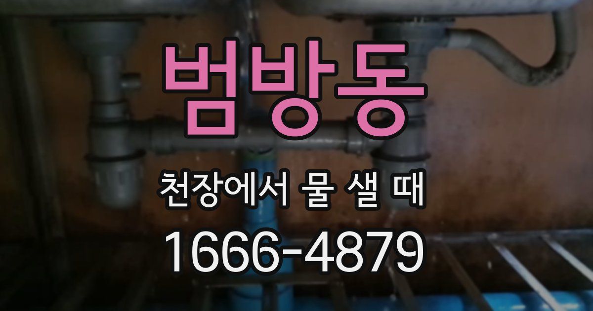 범방동 천장에서 물 샐 때
