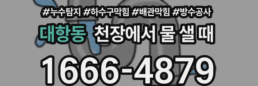 대항동 천장에서 물 샐 때