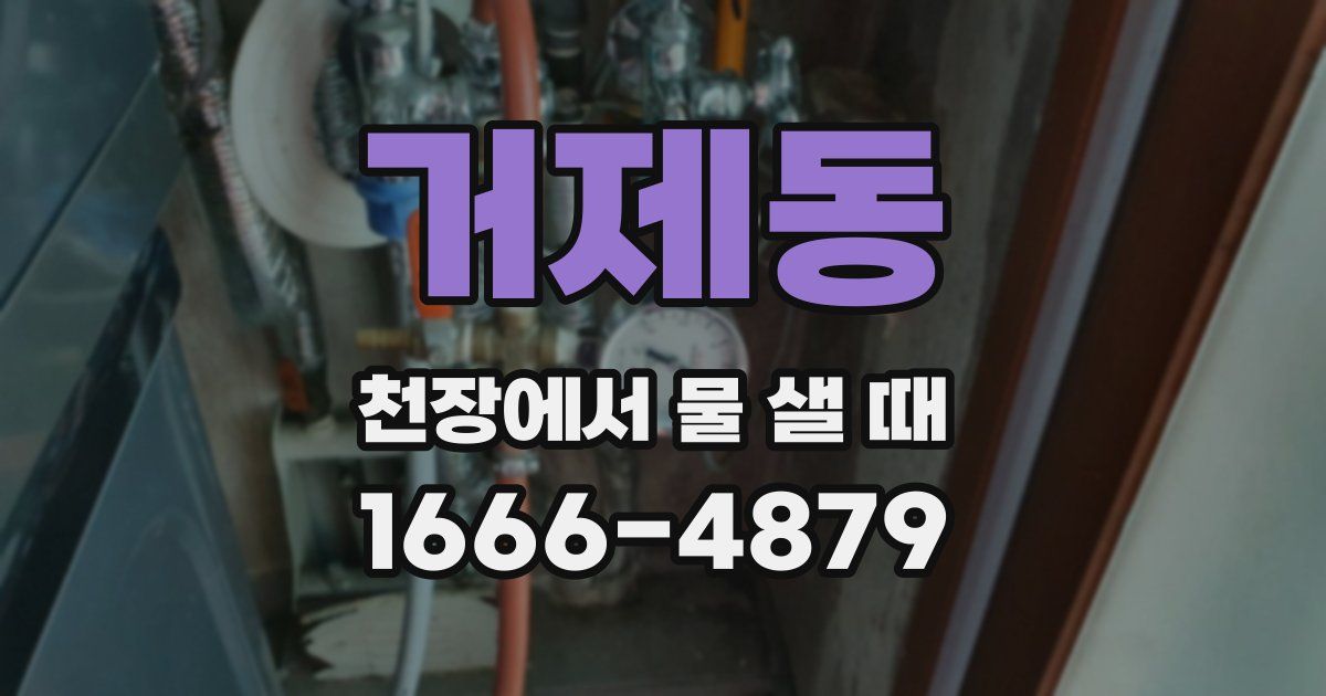 거제동 천장에서 물 샐 때