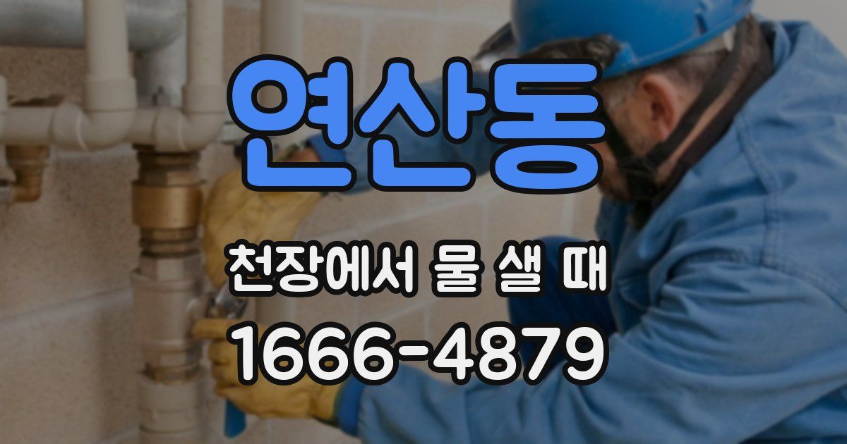 연산동 천장에서 물 샐 때