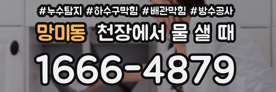 망미동 천장에서 물 샐 때