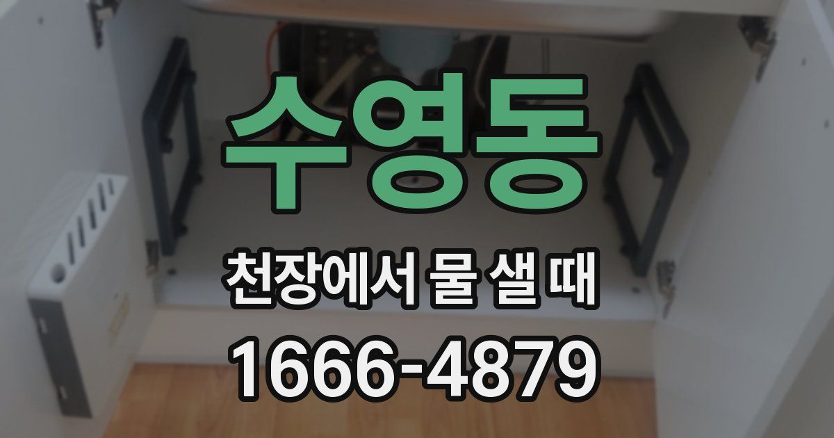 수영동 천장에서 물 샐 때