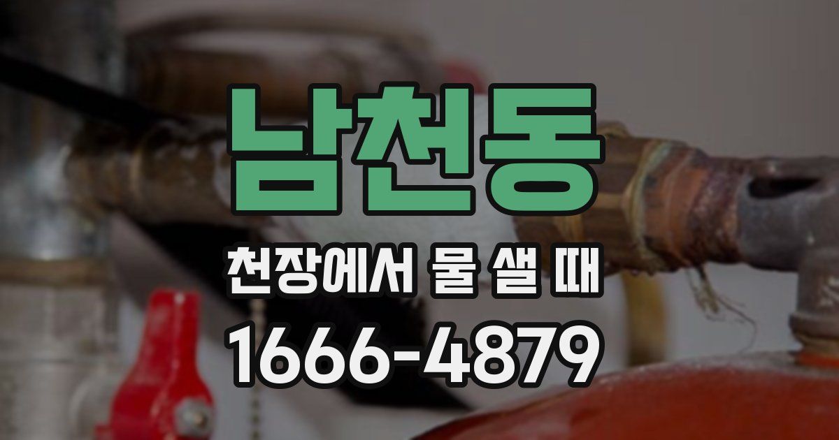 남천동 천장에서 물 샐 때