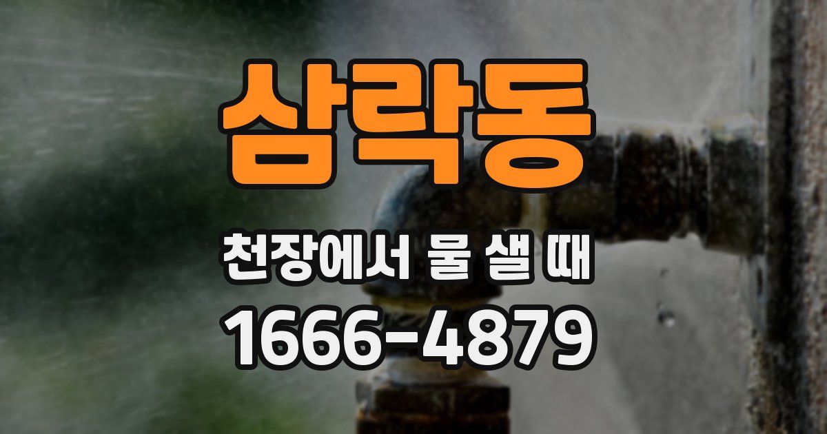 삼락동 천장에서 물 샐 때