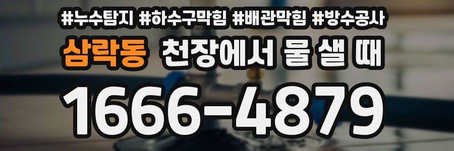 삼락동 천장에서 물 샐 때