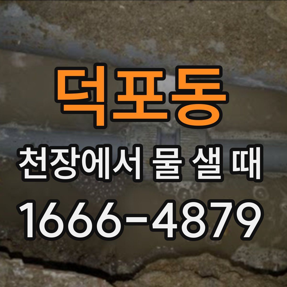 덕포동 천장에서 물 샐 때