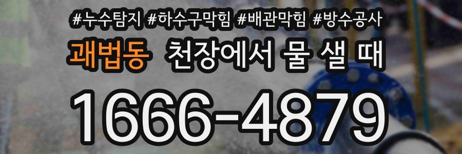괘법동 천장에서 물 샐 때