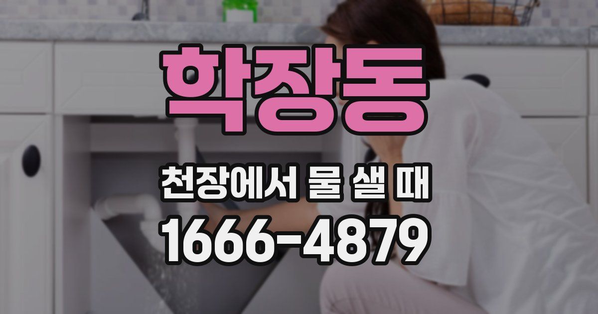 학장동 천장에서 물 샐 때