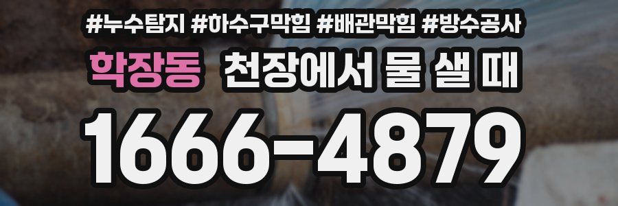 학장동 천장에서 물 샐 때