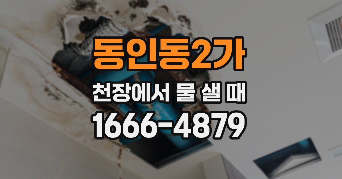 동인동2가 천장에서 물 샐 때