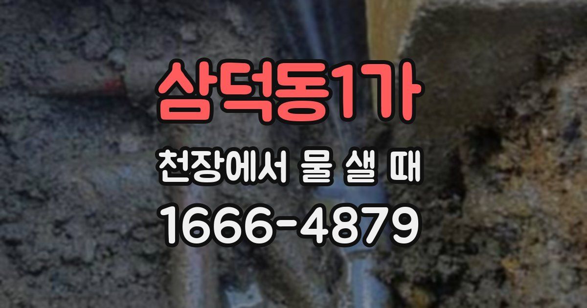 삼덕동1가 천장에서 물 샐 때