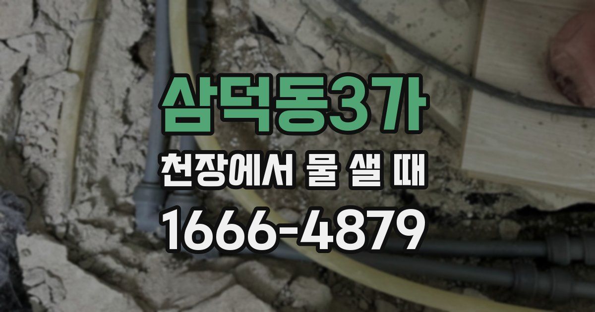 삼덕동3가 천장에서 물 샐 때
