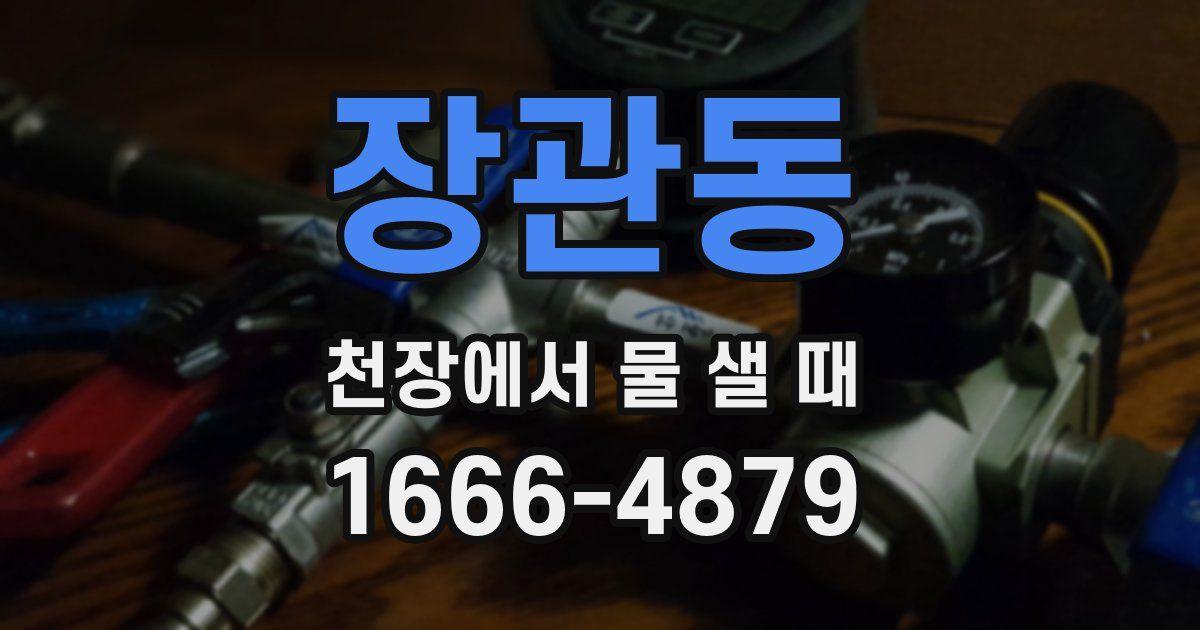 장관동 천장에서 물 샐 때