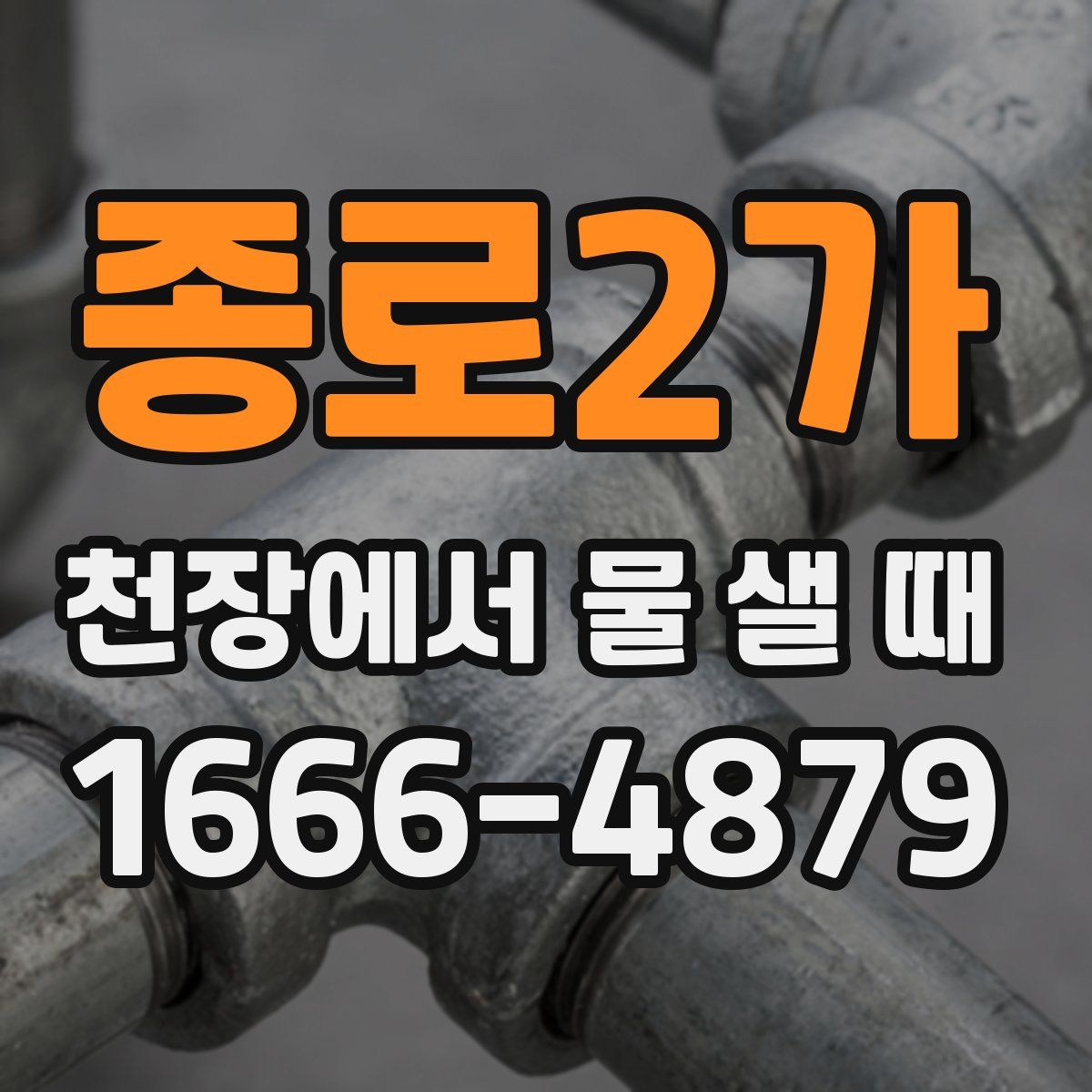 종로2가 천장에서 물 샐 때