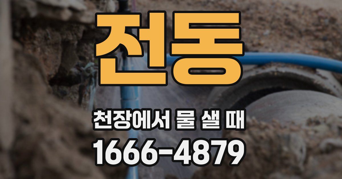 전동 천장에서 물 샐 때