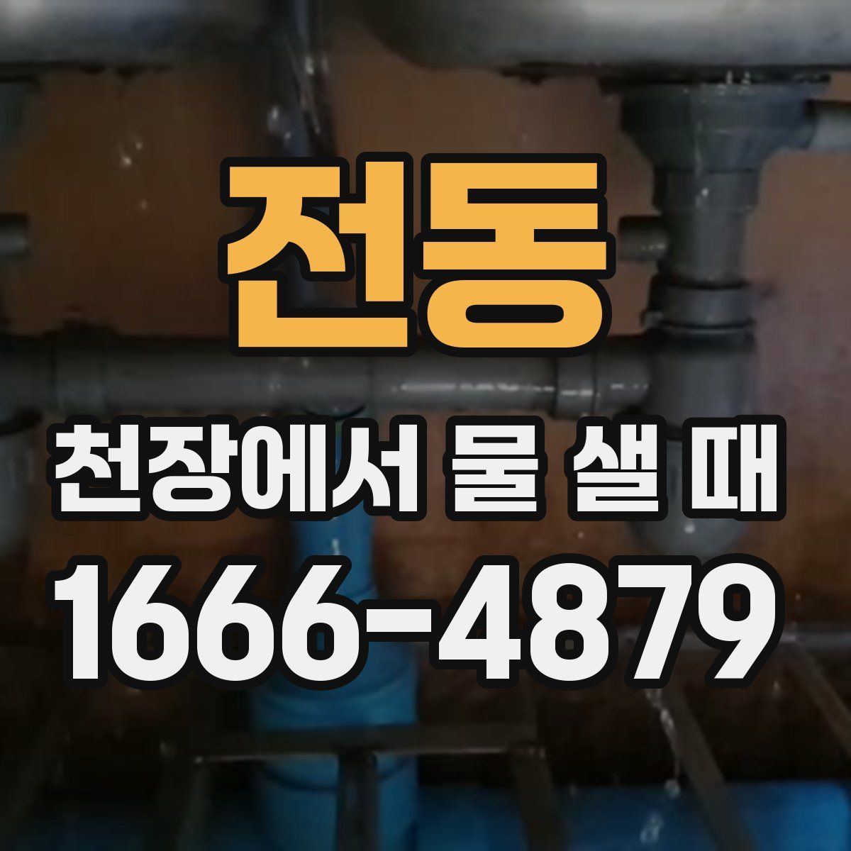 전동 천장에서 물 샐 때