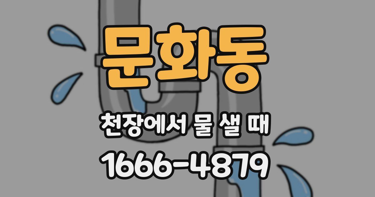 문화동 천장에서 물 샐 때