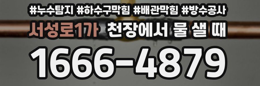 서성로1가 천장에서 물 샐 때