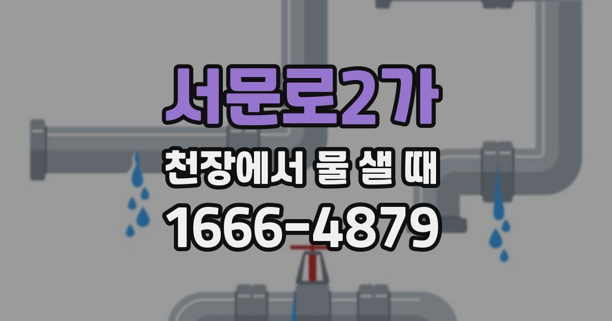 서문로2가 천장에서 물 샐 때