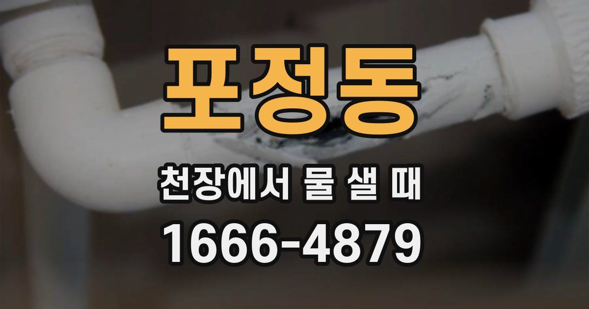 포정동 천장에서 물 샐 때