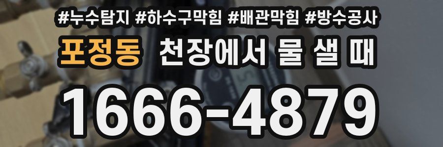 포정동 천장에서 물 샐 때