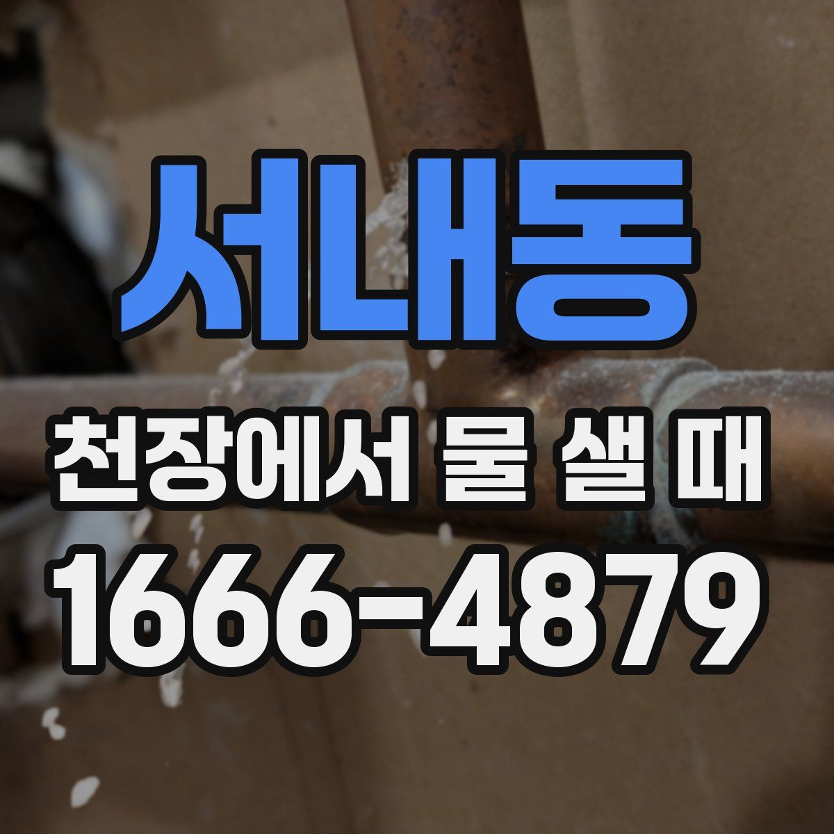 서내동 천장에서 물 샐 때