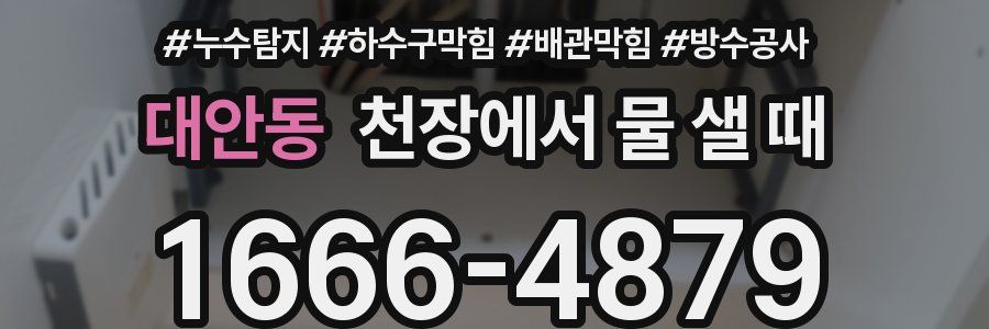 대안동 천장에서 물 샐 때