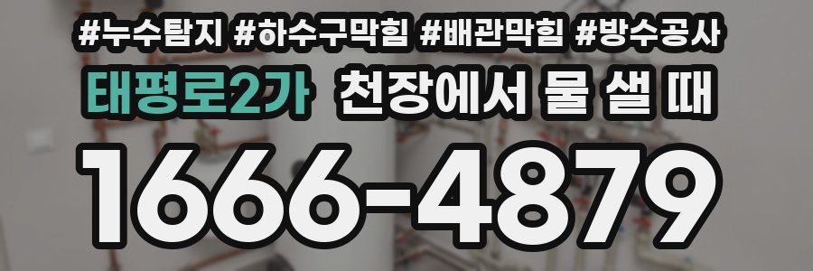 태평로2가 천장에서 물 샐 때