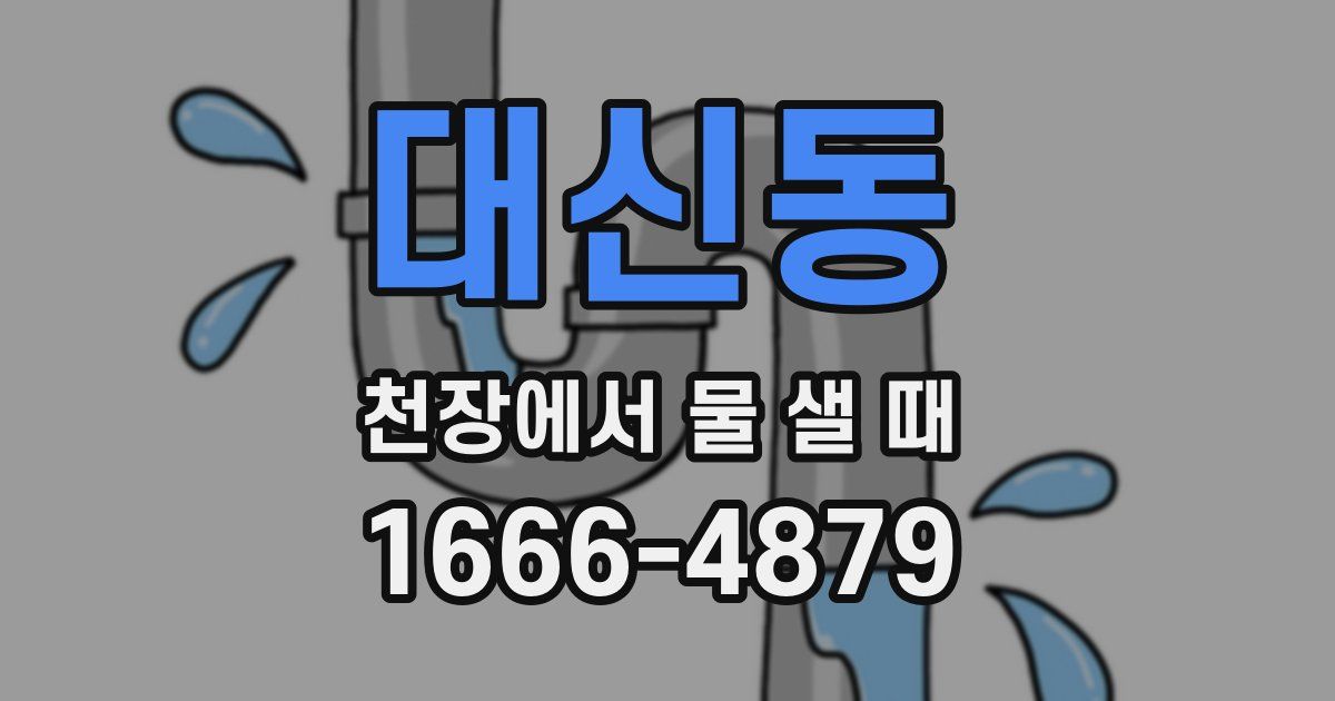 대신동 천장에서 물 샐 때