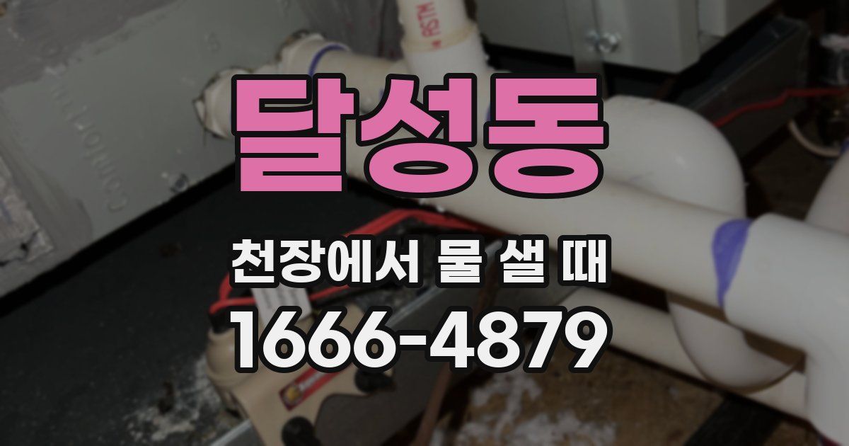 달성동 천장에서 물 샐 때