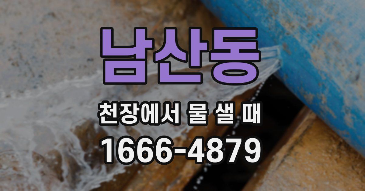 남산동 천장에서 물 샐 때