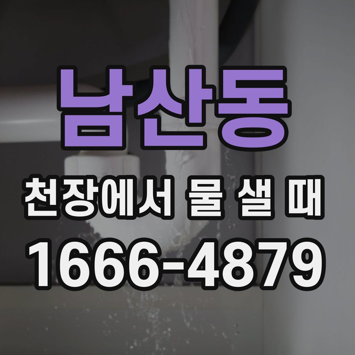 남산동 천장에서 물 샐 때
