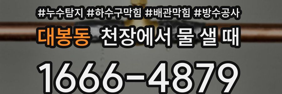 대봉동 천장에서 물 샐 때