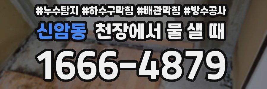 신암동 천장에서 물 샐 때