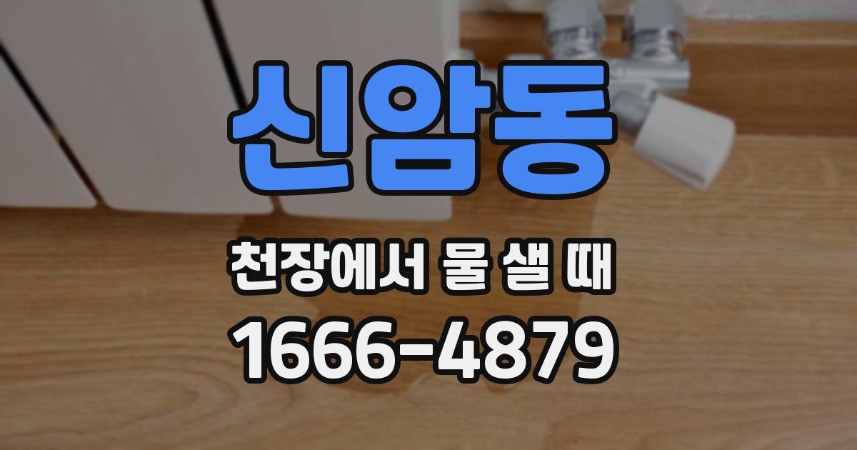 신암동 천장에서 물 샐 때