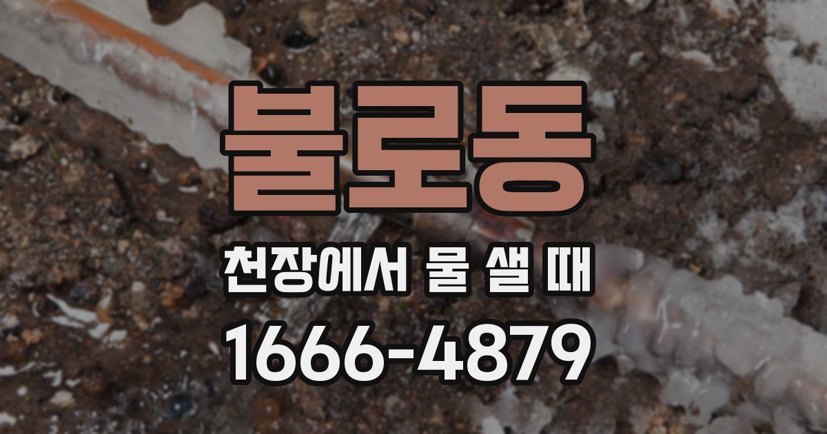 불로동 천장에서 물 샐 때
