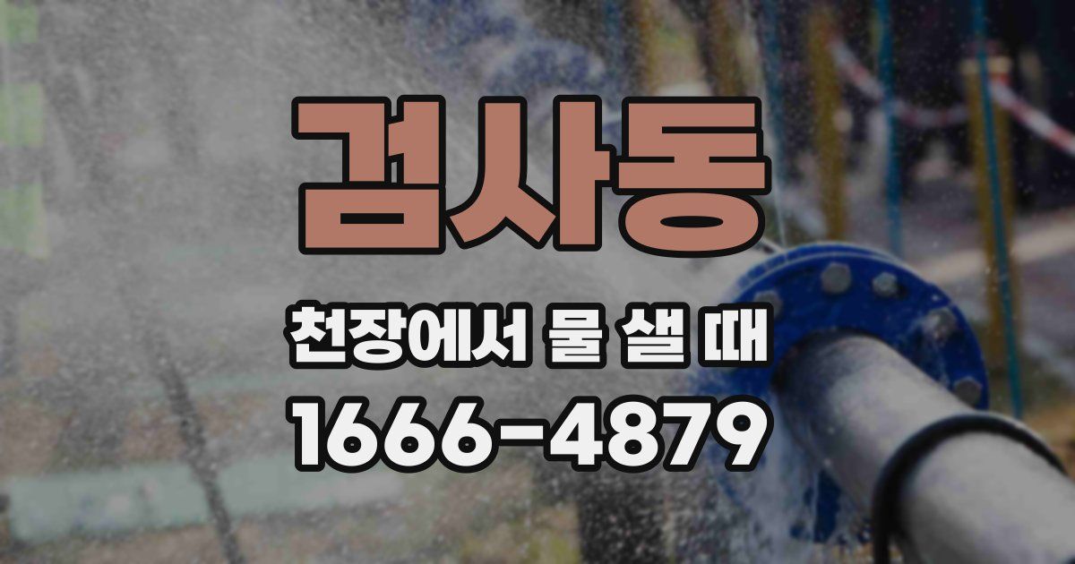 검사동 천장에서 물 샐 때