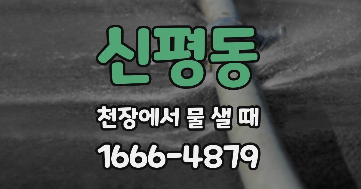 신평동 천장에서 물 샐 때