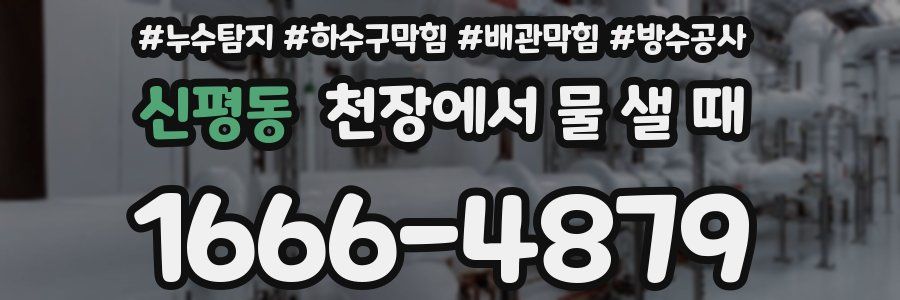 신평동 천장에서 물 샐 때