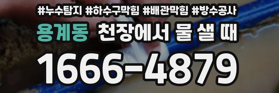용계동 천장에서 물 샐 때