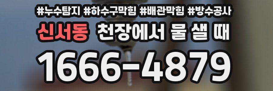 신서동 천장에서 물 샐 때