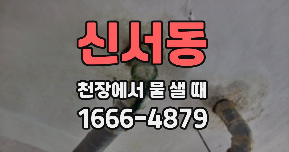신서동 천장에서 물 샐 때