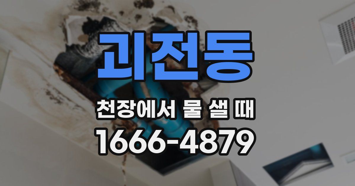 괴전동 천장에서 물 샐 때