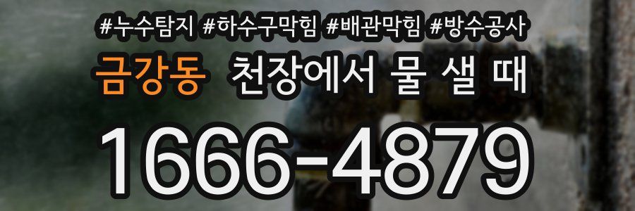 금강동 천장에서 물 샐 때