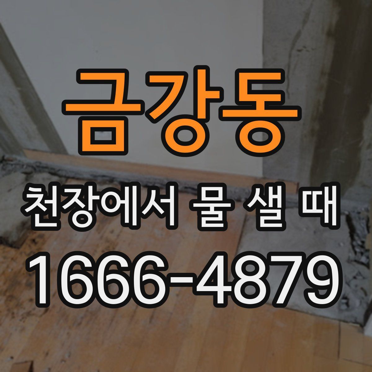 금강동 천장에서 물 샐 때